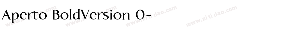 Aperto BoldVersion 0字体转换